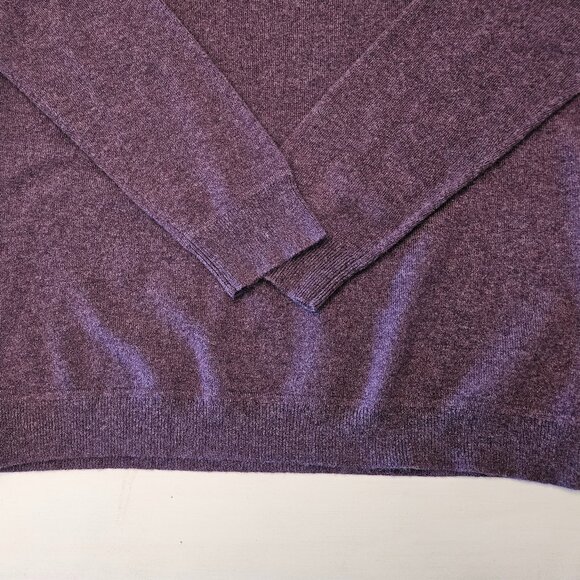 Theory Purple Cashmere Crewneck Sweater - Size Large - Picture 3 of 7
